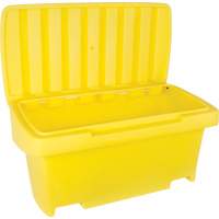 Heavy-Duty Outdoor Salt and Sand Storage Container, 24" x 48" x 24", 10 cu. Ft., Yellow NM947 | Surseal Packaging